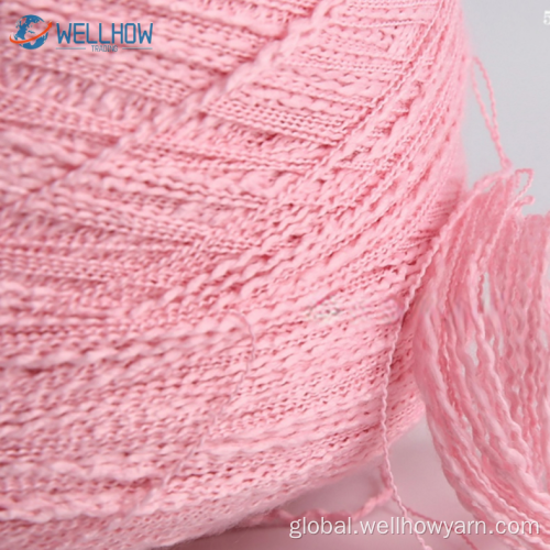 SLUB YARN 1/5.6NM 50%Polyester 50%Recycle Polyester Slub Yarn Supplier